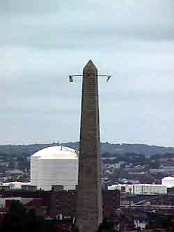 The Bunker Hill Monument in Charlestown.